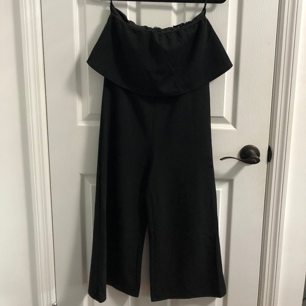 BLACK SLEEVELESS JUMPER
